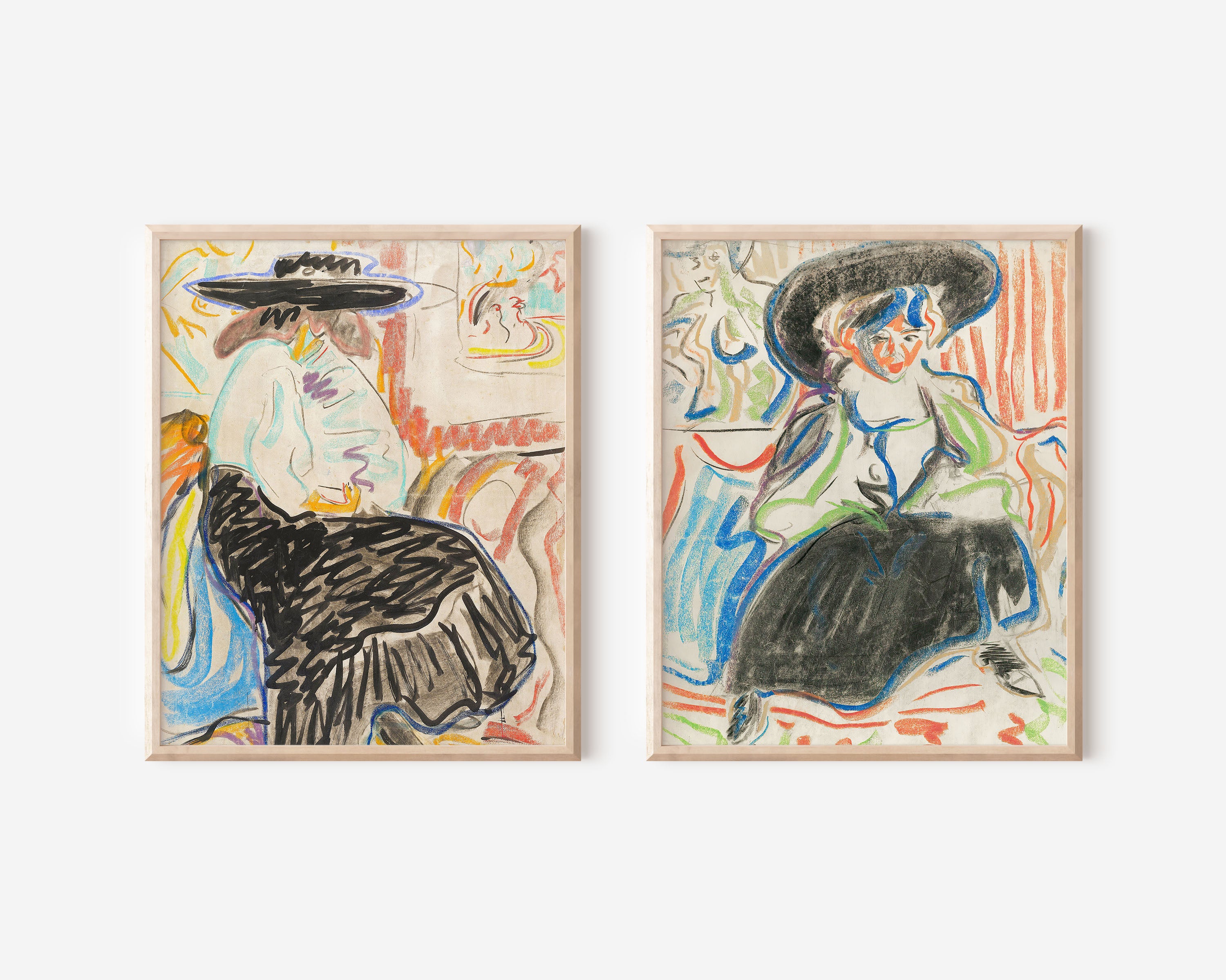 Woman in the Studio Pair