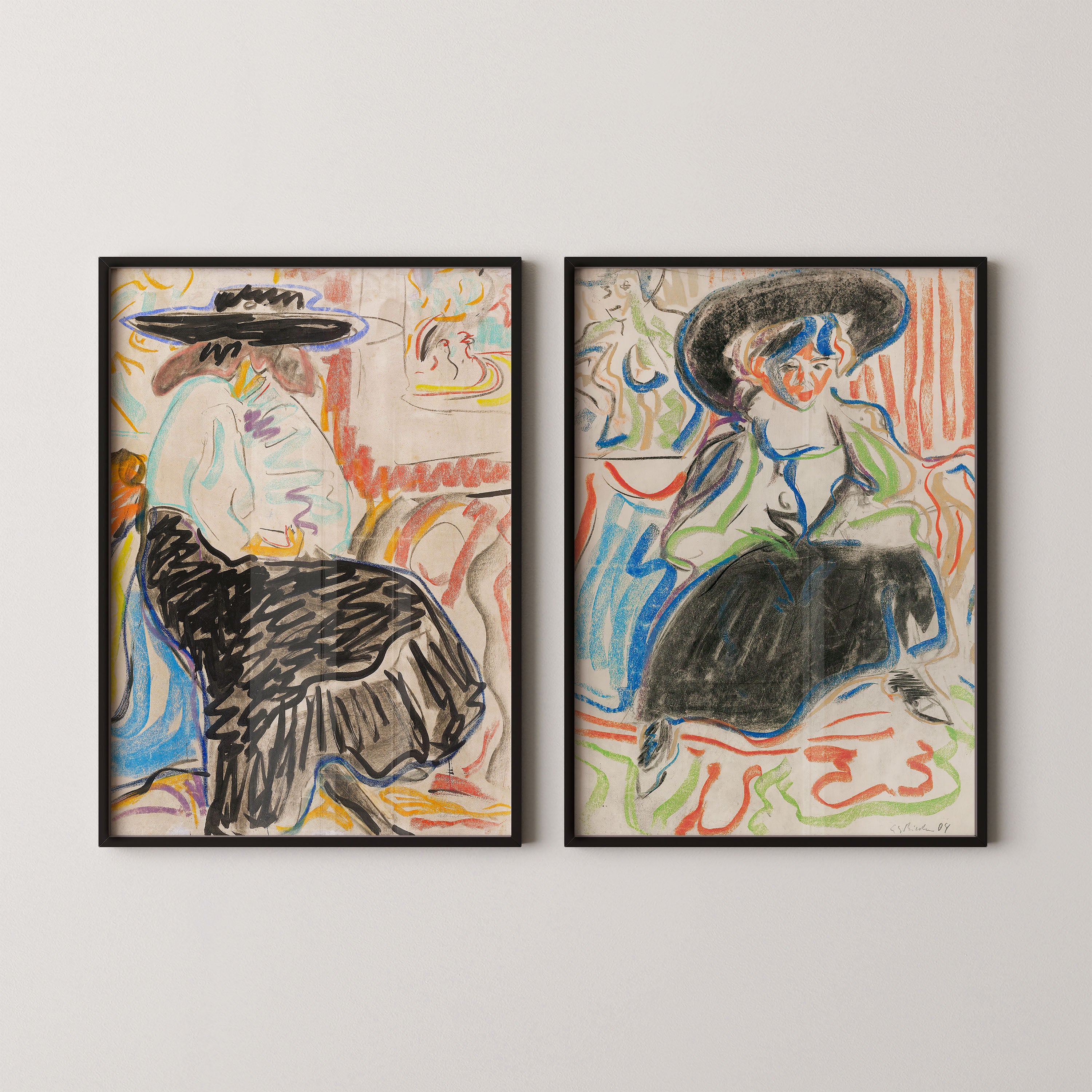 Woman in the Studio Pair