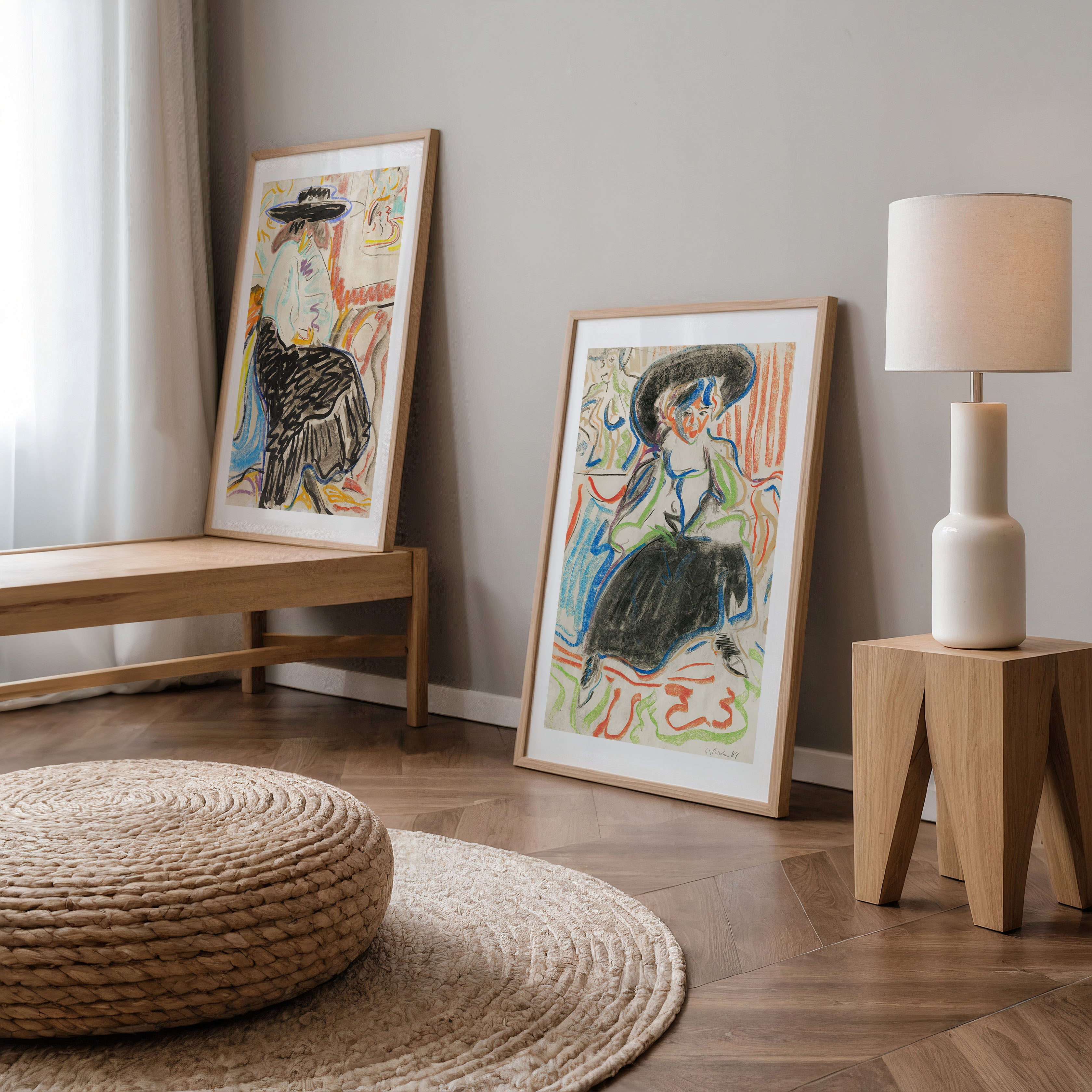 Woman in the Studio Pair